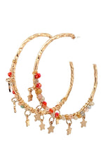 Load image into Gallery viewer, Star Dangle Hoops
