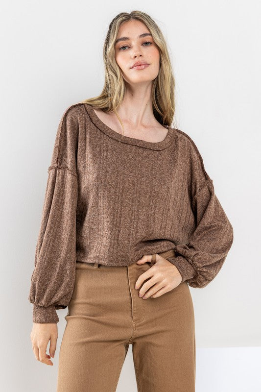 Brown Cropped Sweater