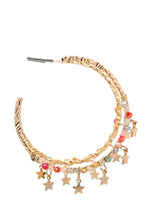 Load image into Gallery viewer, Star Dangle Hoops
