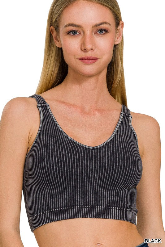 Black Ribbed Tank