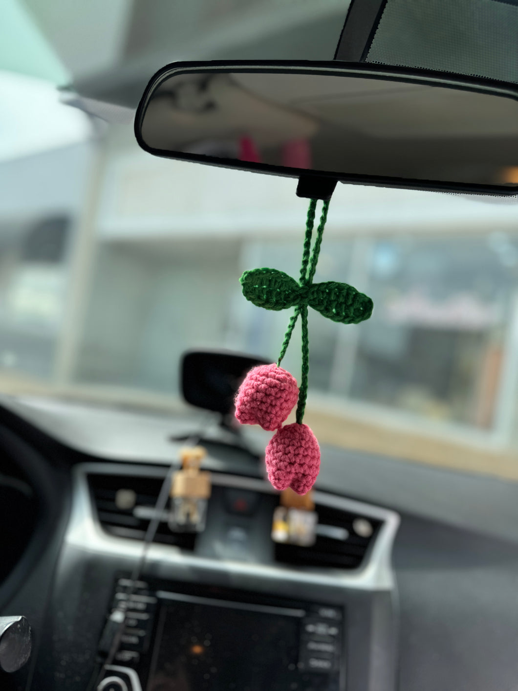 Tulip Crochet Car Hanger