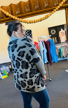 Load image into Gallery viewer, Gray Leopard Cardigan
