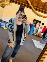 Load image into Gallery viewer, Gray Leopard Cardigan
