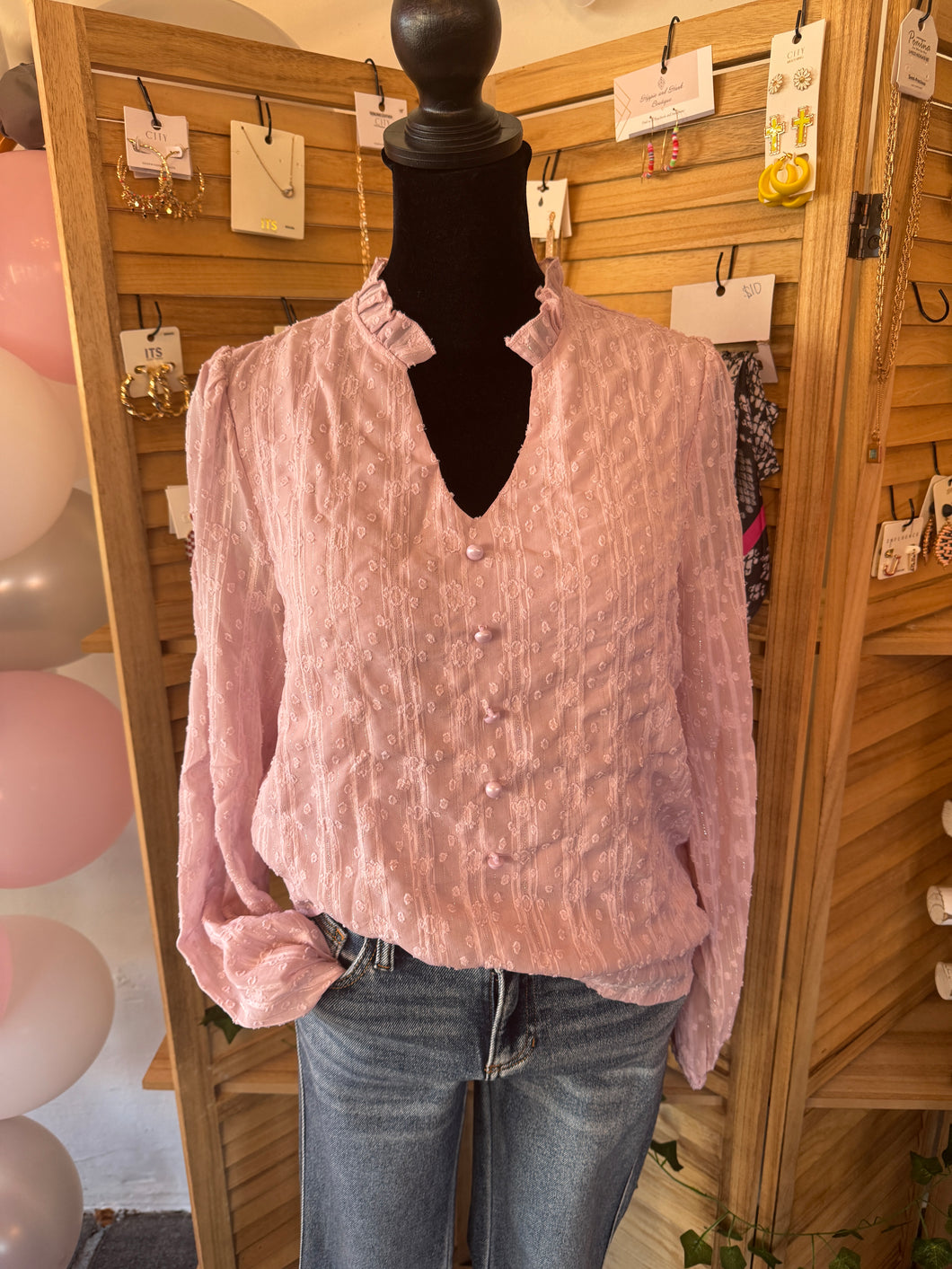 Light Pink Shimmer Top