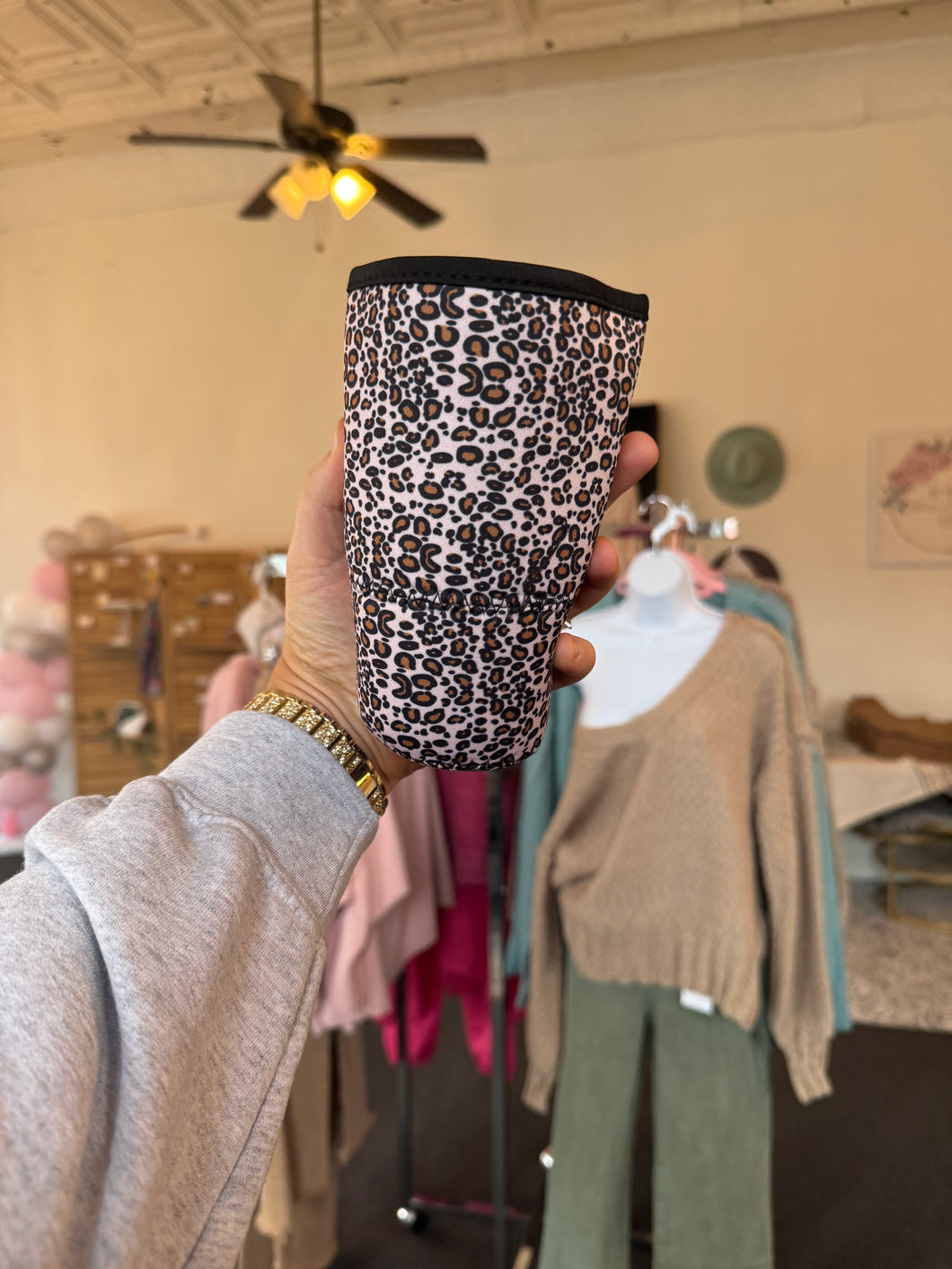 Leopard Coffee Koozie • 32 oz