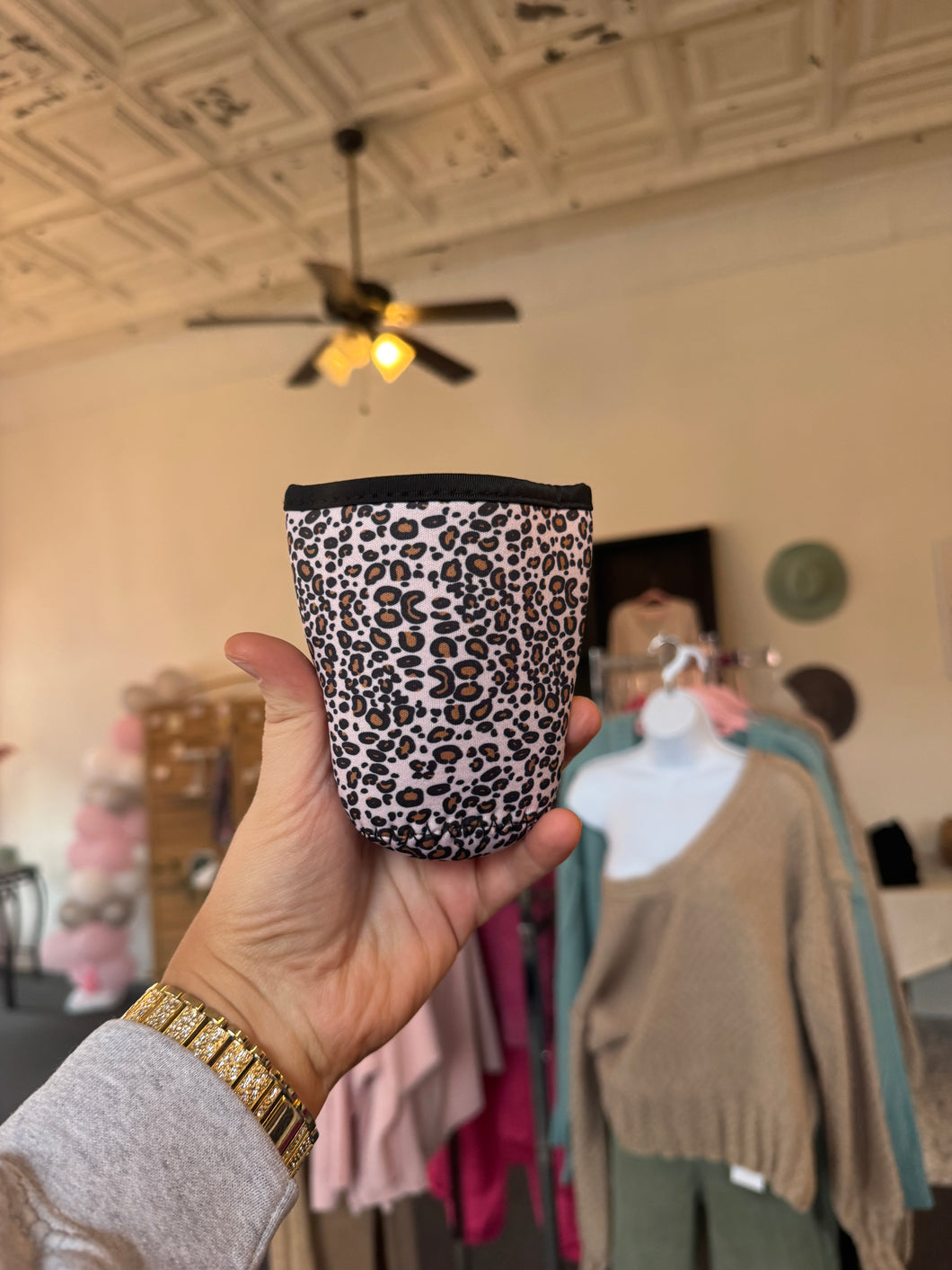 Leopard Coffee Koozie • 16-18oz