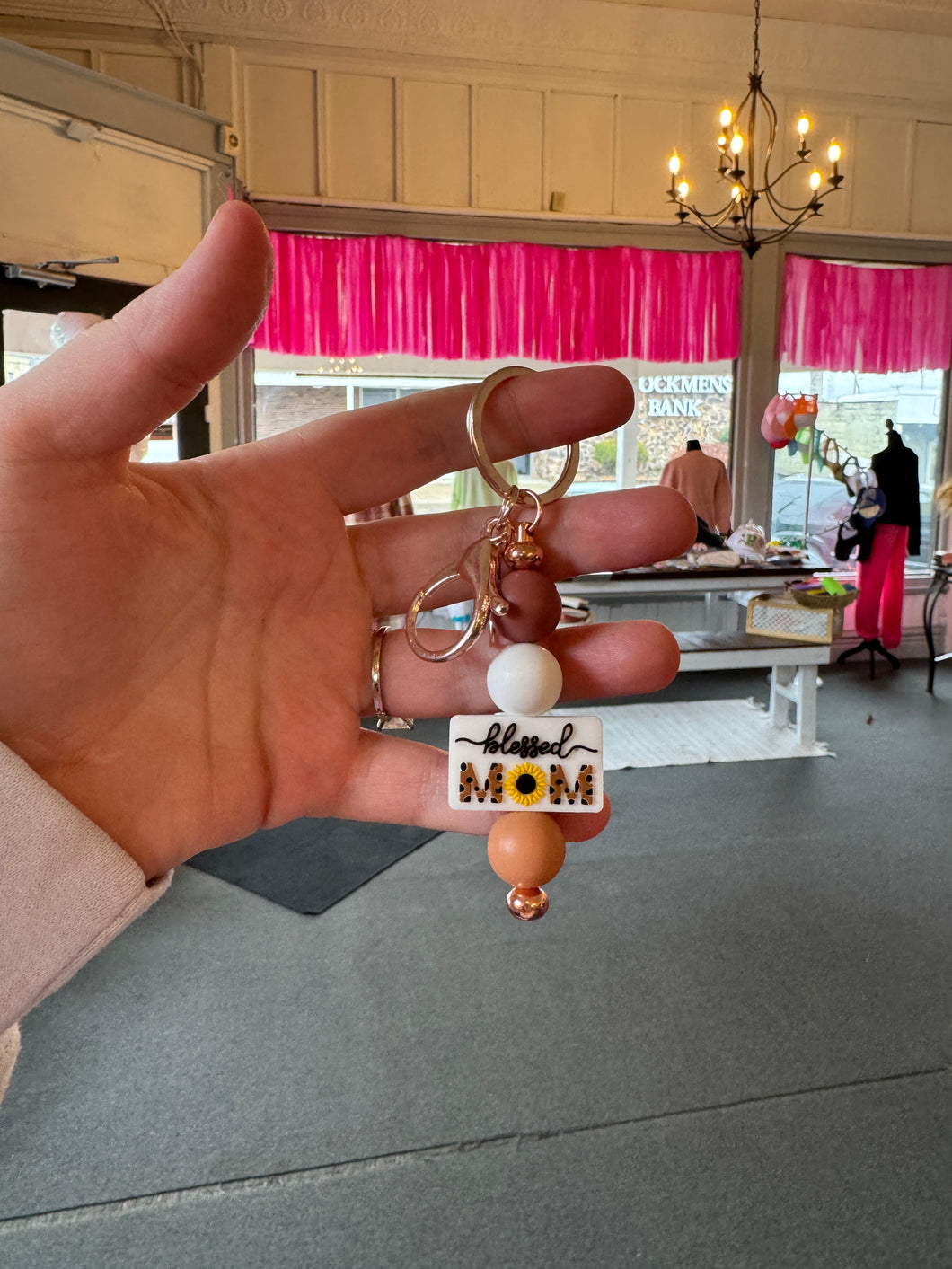 Blessed Mom Key Chain