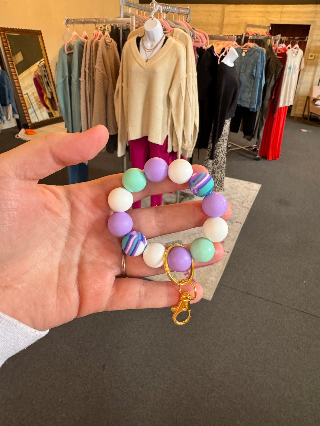 Purple Stretchy Key Ring