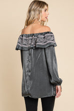 Load image into Gallery viewer, Charcoal Satin Top
