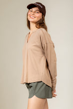 Load image into Gallery viewer, Tan Vneck Top
