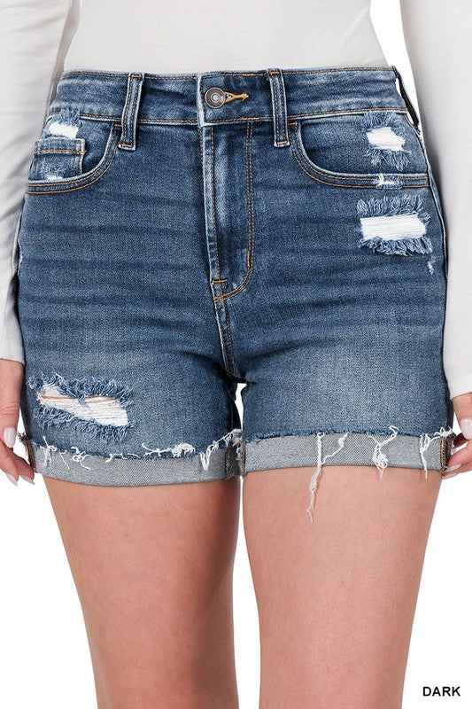 Dark Wash Denim Shorts