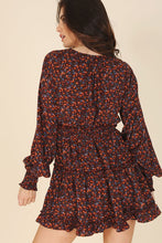 Load image into Gallery viewer, Burgundy Floral Long Sleeve Dress
