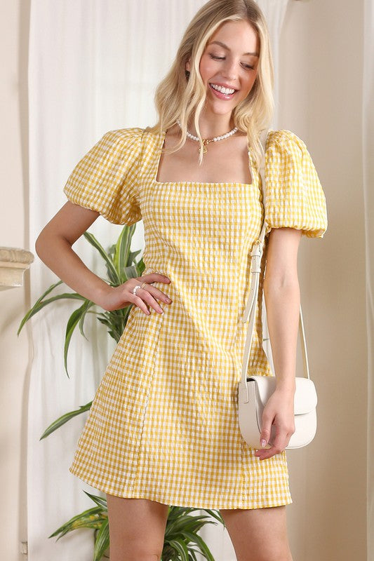 Yellow Gingham Dress