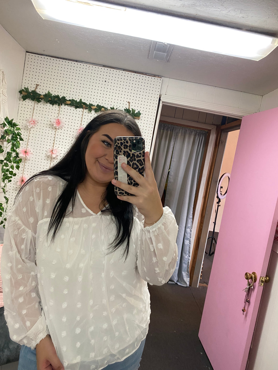 Swiss Dot Blouse