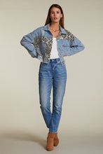 Load image into Gallery viewer, Leopard Denim Jacket

