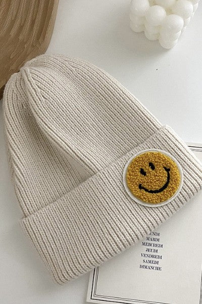 Taupe Smile Beanie