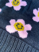 Load image into Gallery viewer, Black Daisy Beanie

