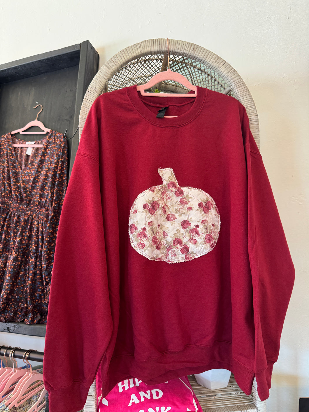 Quilted Pumpkin Sweatshirt