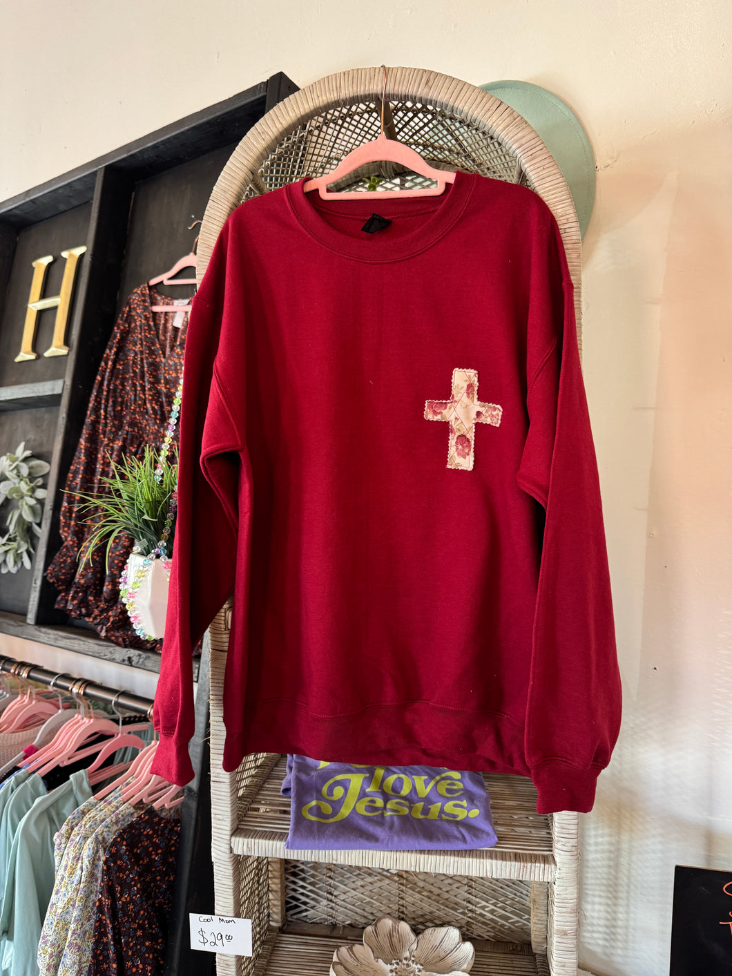 Cross Quilted Sweatshirt