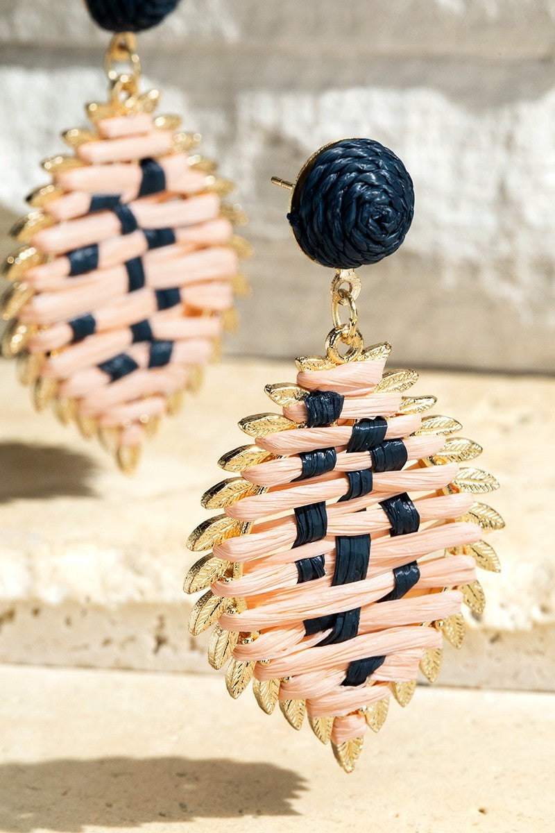Woven Rattan Earrings