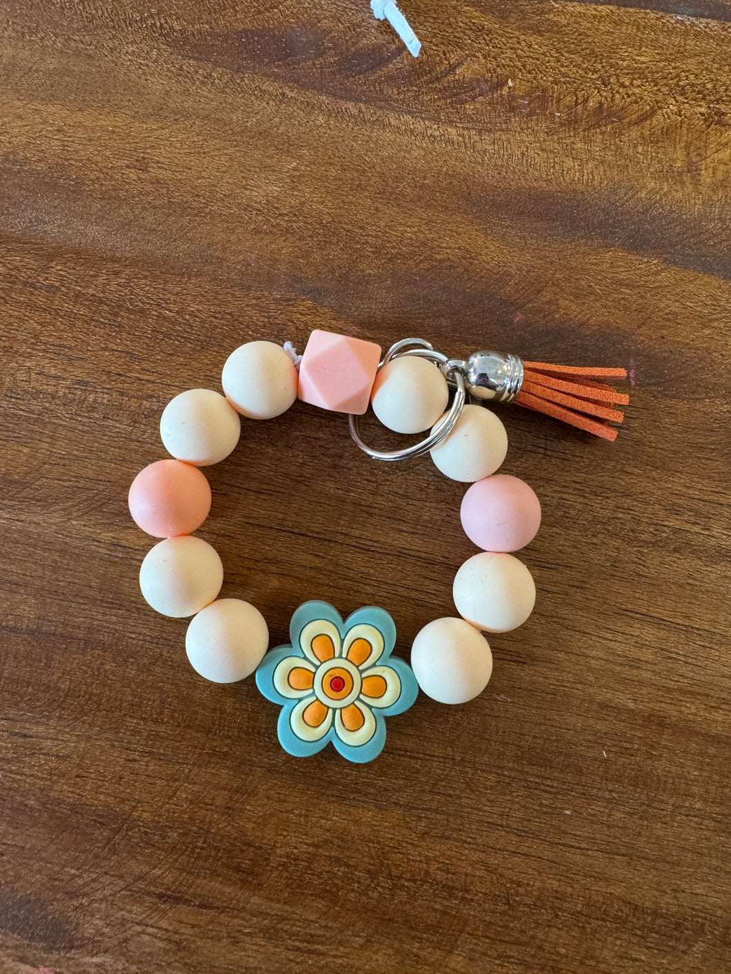 Groovy Flower Stretchy Key Ring