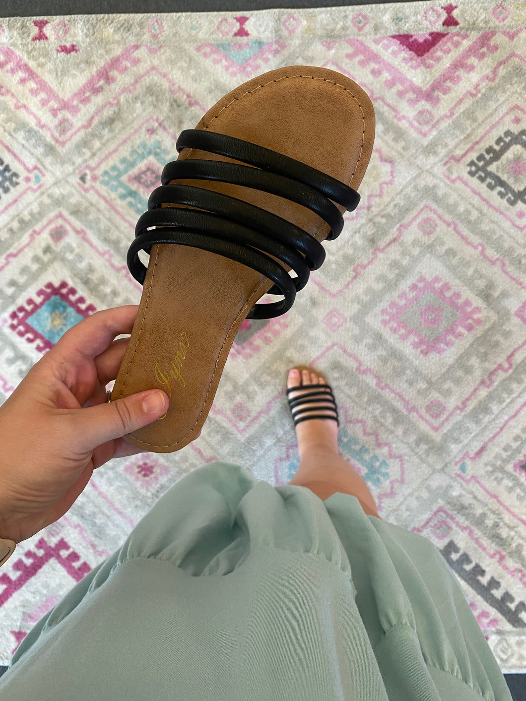 Black Strappy Sandals
