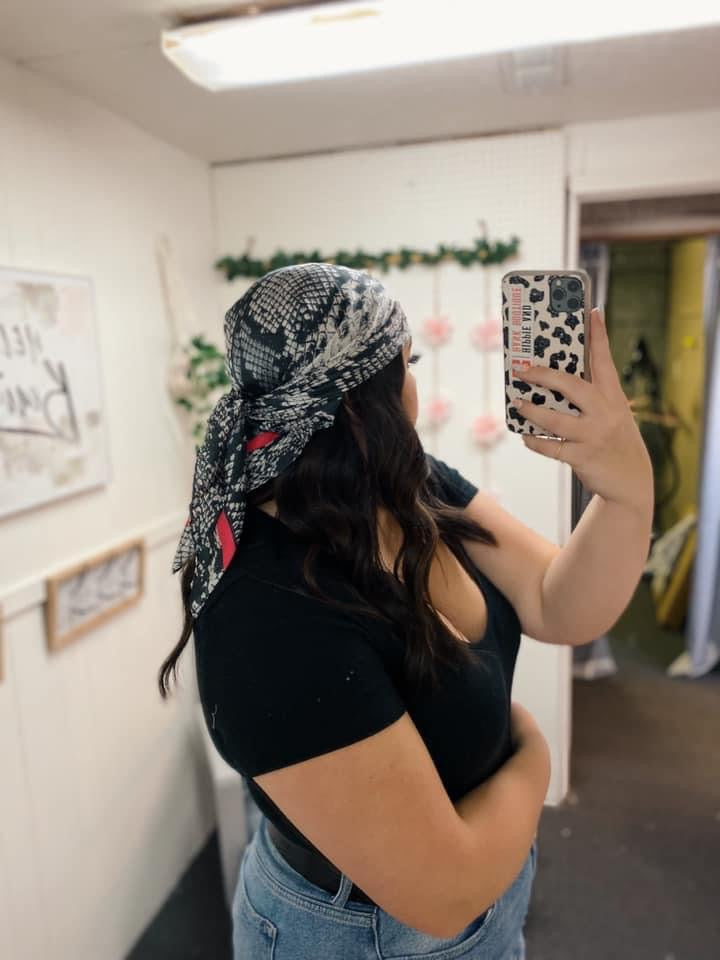 Large Snakeskin Bandanna